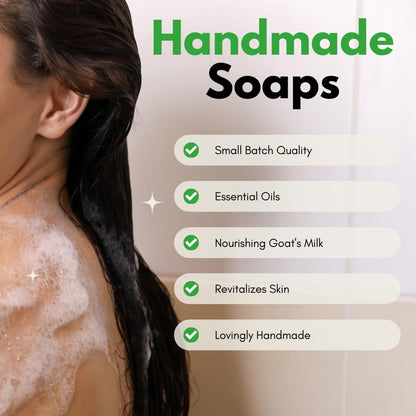 Bentonite Clay Detoxifying Soap, Detoxifying Body Soap,  Soap Bar, Body Soap Bars Moisturizing, Bentonite Clay Powder, Detoxifying Soap, Essential Oil Soap, Goat Milk Soap, 4 Oz. Bar (2 Pack)