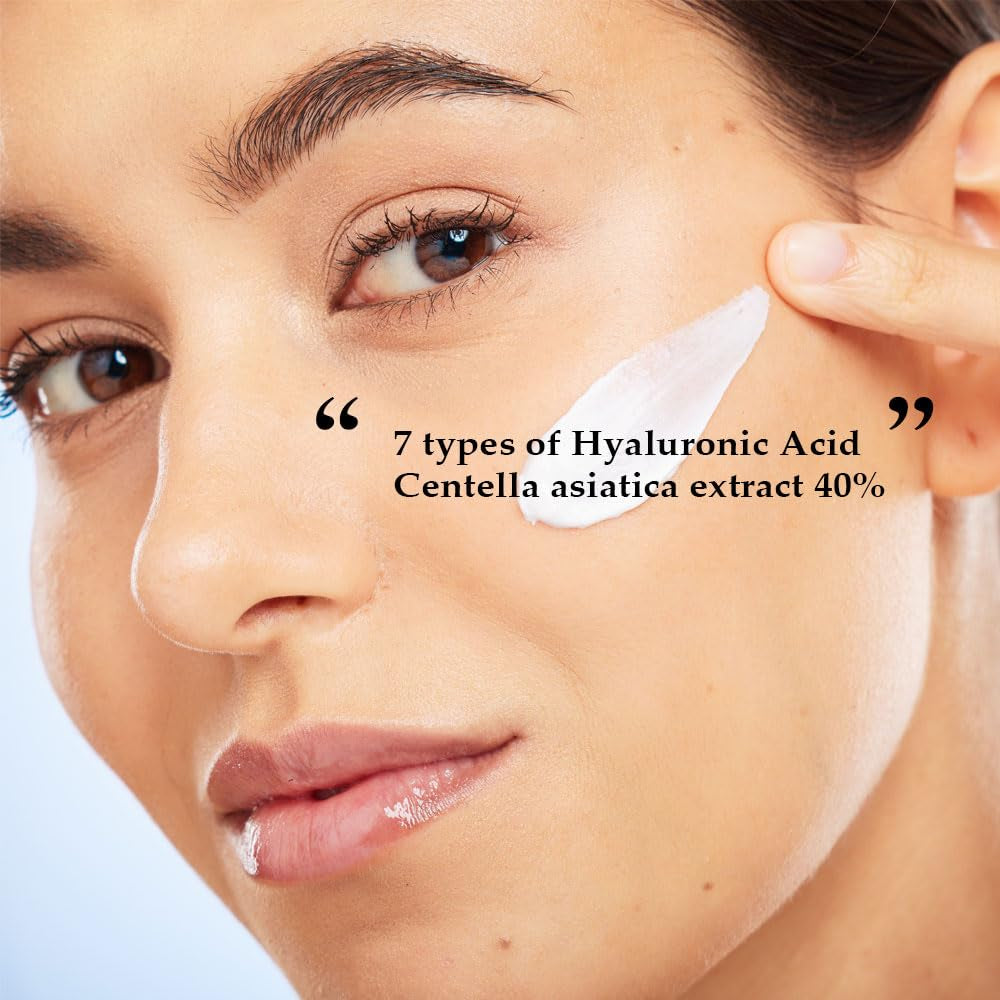 Centella Asiatica 40% Gel Cream–Korean Face Moisturizer with Hyaluronic Acid, Ceramide NP & Shea Butter–Lightweight, Non-Sticky Hydration for Sensitive, Dry & Combination Skin (1.75 Fl Oz)